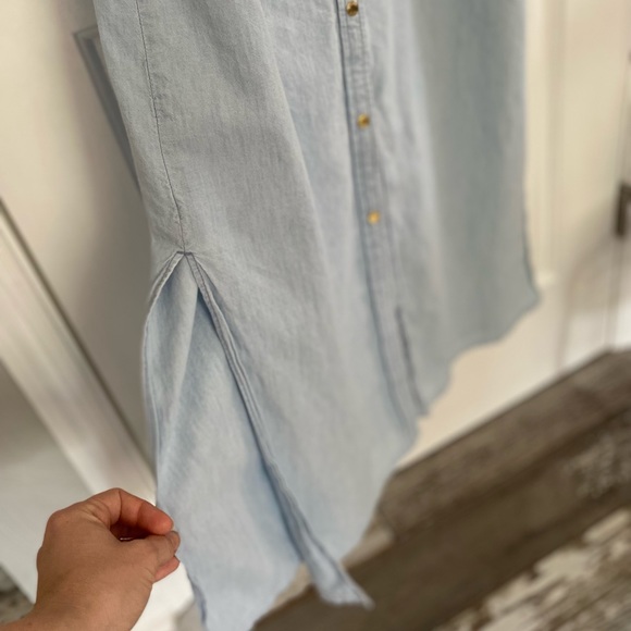 Michael Kors Light Blue Long Sleeve Dress - Picture 6 of 9